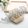 Tiara de cristal coroa personalizada joias com folha de prata cocar Lady Crown